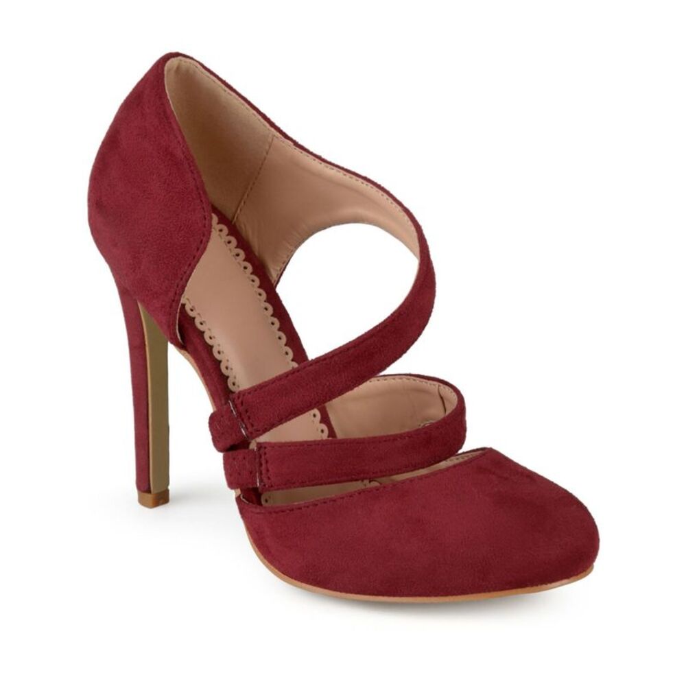 JOURNEE COLLECTION Womens Maroon Zeera Toe Stiletto Slip On Pumps Shoes 9 M